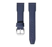 VFEBTSD Correa de cuero compatible con IWC Pilot's Mark, hebilla plegable, for hombre y mujer, correa repuesto piel vaca suave(Royal blue Pin buckl,20mm)