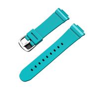 VFEBTSD Correa de goma compatible con Casio -G BGA-130/160/161 BGD-140/141 BGD-5000, for hombre y mujer, deportiva, resistente al agua, repuesto pulsera(Turquoise Blue)