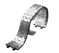VFEBTSD Correa de reloj de 26 mm para hombre y mujer, pulsera completa de acero inoxidable compatible con AP Royal Oak 15400 26331 15500, correa plegable, 26mm, Acetato, No es una piedra preciosa