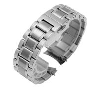 VFEBTSD Correa de reloj de acero inoxidable sólido con extremo plano compatible con Tissot compatible con Longines compatible con correa universal Casio, 21mm-width