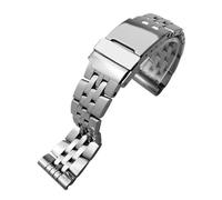 VFEBTSD Correa de reloj de acero inoxidable sólido de 20 mm, 22 mm, 24 mm, compatible con Breitling Avenger Heritage Superocean correa de reloj de metal plateado impermeable, 22mm