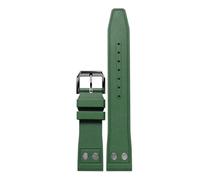 VFEBTSD Correa de reloj de caucho fluorado FKM suave natural de 20 mm, 21 mm y 22 mm, compatible con correa IWC Big Pilot Portofino TOP, con remache.(Red Black,22mm)
