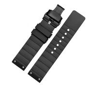 VFEBTSD Correa de reloj de goma compatible con Cartier Santos Sandoz 100 para hombre y mujer, correa de reloj de silicona negra de 23 mm, 23mm, Acetato, No es una piedra preciosa