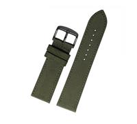 VFEBTSD Correa de reloj de nailon de lona de 20mm y 22mm Compatible con Breitling Seiko SKX007 SKX009 Citizen Water Ghost pulsera de reloj deportivo(Army green-black A,20mm)