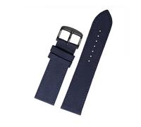 VFEBTSD Correa de reloj de nailon de lona de 20mm y 22mm Compatible con Breitling Seiko SKX007 SKX009 Citizen Water Ghost pulsera de reloj deportivo(Blue-black A,18mm)