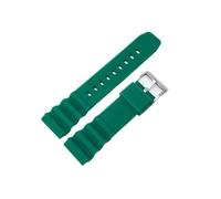 VFEBTSD Correa deportiva de silicona compatible con Seiko Prospex Series Turtle, resistente al agua, for buceo, for hombre, correa repuesto goma, accesorios for reloj(Green silver,20mm)