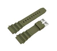 VFEBTSD Correa deportiva de silicona compatible con Seiko Prospex Series Turtle, resistente al agua, for buceo, for hombre, correa repuesto goma, accesorios for reloj(Army green silver,20mm)