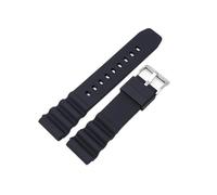 VFEBTSD Correa deportiva de silicona compatible con Seiko Prospex Series Turtle, resistente al agua, for buceo, for hombre, correa repuesto goma, accesorios for reloj(Black silver,20mm)