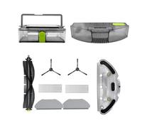VFEBTSD Cubierta de cepillo de rodillo, caja de polvo de agua, filtro HEPA compatible con Qihoo 360 S10 X100 Max Robot Aspirador Accesorios (gris claro)