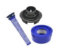 VFEBTSD Cubierta trasera del motor Hepa Post compatible con aspiradora V7 V8 Trigger Animal Partes de repuesto de filtro frontal (gris claro)