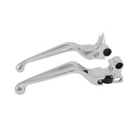 VFEBTSD Manetas de Freno y Embrague cromadas en Negro compatibles con Harley Sportster XL 883 1200 96-2003 Touring Road King Electra Glide Dyna Softail 1996-2007(Chrome)
