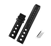 VFEBTSD Pulsera de cuero compatible con Tissot 1853 Sports Watchband Racing PRS516 T91 1853. Correa Chopin de 20 mm.(Black no buckle)