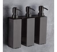 VFfotO Botella de gel de ducha y champú de acero inoxidable 304, dispensador de jabón negro de acero inoxidable montado en la pared (d-750 ml)