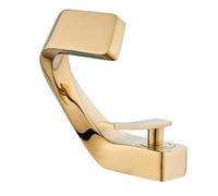 VFfotO Grifo de lavabo dorado negro para lavabo de baño, grifo mezclador montado en la cubierta, agua caliente y fría, cromo (dorado)