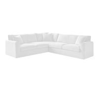 VFGFDJNDFX Funda Sofa Rinconera EláStica En Forma L, Fundas Sofa Terciopelo, 1 5 6 7 Plazas, FáCil De Instalar, Funda De Sofa para Mascotas (D.Blanco,SF. Esq(2-1-2)+5 Pz(A))