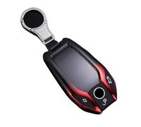 VFKJGNcgfb Carcasa for Llave de Coche, Carcasa Compatible con BMW 530 730 740 G11 G12 G32 X3 X5 i8 I12 I15 2018 2019, Accesorios Interiores for Coche(Black Red Key Ring)