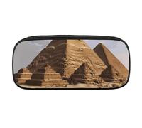VFKLT Estuche portátil para lápices, diseño de pirámide del antiguo Egipto, bolsa para lápices, bolsa de maquillaje, bolsa de almacenamiento para lápices, bolsa de cosméticos para mujeres y hombres,