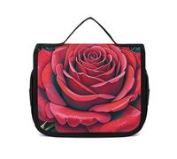 VFKLT Neceser colgante de rosa gótica, organizador de maquillaje de viaje, bolsa de cosméticos impermeable para mujeres y hombres, blanco, 22,6 x 7,1 x 18,5 cm, bolsa de aseo colgante, Blanco, 8.9 x