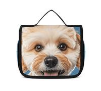 VFKLT Neceser colgante para amantes de la pata de perro, bolsa de maquillaje de viaje, organizador impermeable para mujeres y hombres, blanco, 22,6 x 7,1 x 18,5 cm, bolsa de aseo colgante, Blanco, 8.9