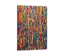 VFKLZCNYR Arte de bloques de construcción de colores, impresiones en lienzo Gi modernas, cuadros de paisajes, pinturas sobre lienzo, arte de pared para decoración de oficina en el hogar, 60 x 90