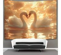 VFKLZCNYR Cisne Estampado 3D Tapices Decoración De Pared Estética Tapiz De Pared Paño De Pared Decoración Para Dormitorio O Sala De EEstrella Tapiz 70cmx100cm