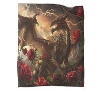 VFKLZCNYR Dragon Homeware - Manta de franela de forro polar de piel sintética para sofá y cama, diseño 3D, supersuave, cálida, esponjosa, transpirable y acogedora, 150 x 200 cm