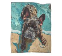 VFKLZCNYR Französische Bulldogge - Manta de forro polar de franela con estampado 3D para cama y sofá, manta de forro polar para hombres, mujeres y niños, manta de felpa súper suave y acogedora de 150