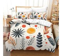 VFKLZCNYR Hojas 3D Impresión Fundas De Edredón Microfibra Suave Fundas Edredón Juego De con Cremallera con Funda De Almohada para Niños Adolescentes Habitaciones Double（200x200cm）