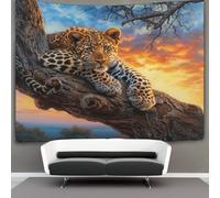 VFKLZCNYR Leopardo Estampado 3D Tapices Decoración De Pared Estética Tapiz De Pared Paño De Pared DecoRatónivo Para Habitacion Dormitorio Salon Tapiz 100cmx150cm