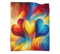 VFKLZCNYR Manta de amor para niños, transpirable, acogedora, cálida, teñida, suave, de franela, de forro polar, regalos para deportes, adultos, sofá con estampado 3D, 80 x 90 pulgadas (200 x 230 cm)