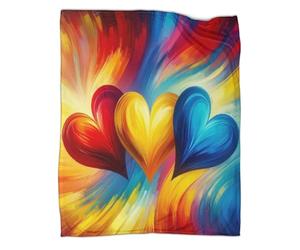 VFKLZCNYR Manta de amor para niños, transpirable, acogedora, cálida, teñida, suave, de franela, de forro polar, regalos para deportes, adultos, sofá con estampado 3D, 80 x 90 pulgadas (200 x 230 cm)