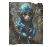 VFKLZCNYR Manta de forro polar de mono, suave, acogedora, gruesa, cálida, esponjosa, transpirable, manta 3D para sofá, cama, para niños, adolescentes y adultos, 80 x 90 pulgadas (200 x 230 cm)