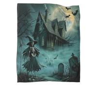 VFKLZCNYR Manta de franela con estampado 3D de terror para Halloween, para cama, sofá, manta de forro polar ultrasuave, mullida, acogedora, suave y cálida, manta de franela con estampado 3D, regalo de