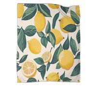 VFKLZCNYR Manta de limón suave, acogedora, transpirable, esponjosa, manta de franela de forro polar, regalo para niños, adolescentes y adultos, deportes cálidos, impresión 3D, decoración de sofá,