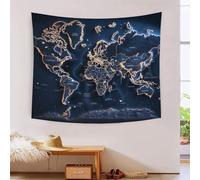 VFKLZCNYR Manta de pared impresa con mapa 3D, decoración del hogar, cama, póster de pared, tapiz de poliéster suave para sala de estar, dormitorio, decoración de 180 x 230 cm
