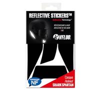 VFLUO - Gama de Pegatinas Retro Reflectantes - Casco Moto Shark Spartan™ - Tiras Homologadas FR - Tecnología 3M™ - Visibilidad & Resistencia - Discreta & Diseño - Adherencia máxima - Blanco/Plata
