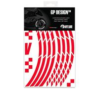VFLUO GP Design™, Kit de Cintas, Rayas Retro Reflectantes para Llantas de Moto (1 Rueda), 3M Technology™, Anchura XL : 10 mm, Rojo