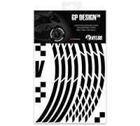 VFLUO GP Design™, Kit de Cintas, Rayas Retro Reflectantes para Llantas de Moto (1 Rueda), 3M Technology™, Anchura XL : 10 mm, Negro