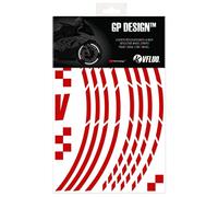 VFLUO GP Design™, Kit de Cintas, Rayas Retro Reflectantes para Llantas de Moto (1 Rueda), 3M Technology™, Anchura Normal : 7mm, Rojo Rubi