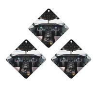 VFMKT Ambientador de aire para colgar en cabina de avión, paquete de 3 hojas colgantes perfumadas para automóvil, hogar, decoración interior de automóvil, rombo, estilo gris