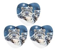 VFMKT Blue Eyed Snow Leopard - Ambientador de aire para coche, diseño de leopardo de nieve, paquete de 3 hojas colgantes perfumadas para automóvil, hogar, decoración interior de automóvil, forma de