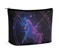 VFMKT Bolsa de maquillaje para mujer, bolsa de cosméticos impermeable, bolsa de maquillaje Sagitario con cremallera, organizador de artículos de aseo de viaje para mujeres y mujeres, Estilo, Talla