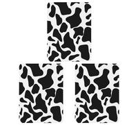 VFMKT Cow Spot - Ambientador colgante de incienso para coche, paquete de 3 hojas colgantes perfumadas para automóvil, hogar, decoración interior de automóvil, cuadrado, estilo negro