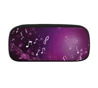 VFMKT Estuche de cuero impermeable para lápices, bonito estuche de viaje, organizador de maquillaje, para hombres y mujeres, música melodiosa