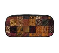 VFMKT Estuche de cuero impermeable para lápices, bonito estuche de viaje, organizador de maquillaje, para hombres y mujeres, estilo africano