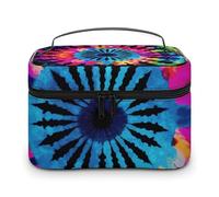 VFMKT Exotic Tribe - Bolsa de maquillaje portátil con cremallera, organizador de maquillaje para mujeres y mujeres, Exótic Tribe Tie Dye Style, 25x18x15cm