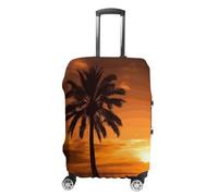 VFMKT Funda para equipaje de viaje con diseño de palmera y puesta de sol, elástica, lavable, a prueba de polvo, antiarañazos, para equipaje de 19 a 32 pulgadas, Estilo, M