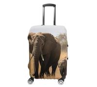 VFMKT Funda para equipaje de viaje con elefantes caminantes, elástica, lavable, a prueba de polvo, antiarañazos, para equipaje de 19 a 32 pulgadas, Estilo, XL