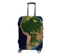 VFMKT Funda para equipaje de viaje con imagen de satélite de América del Sur, elástica, lavable, a prueba de polvo, antiarañazos, para equipaje de 19 a 32 pulgadas, Estilo, S