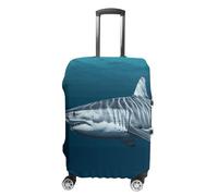 VFMKT Great White Shark - Funda para equipaje de viaje, elástica, lavable, a prueba de polvo, antiarañazos, se adapta a equipaje de 19 a 32 pulgadas, Estilo, M